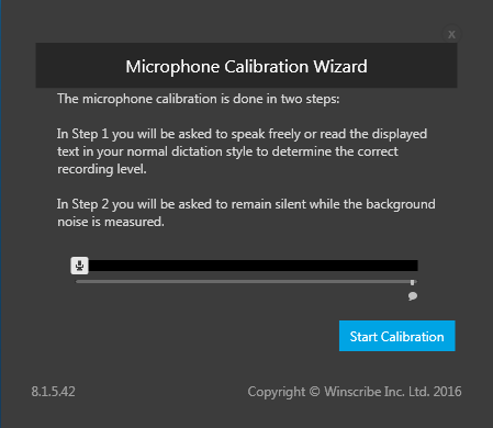Microphone Calibration Wizard.