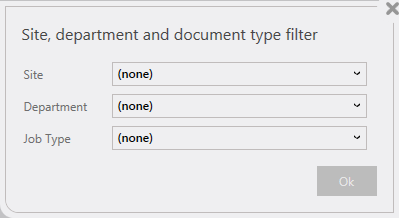 Document department filter.