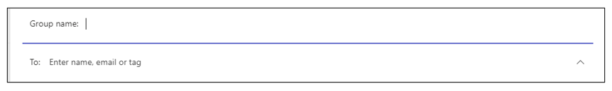 New group name field